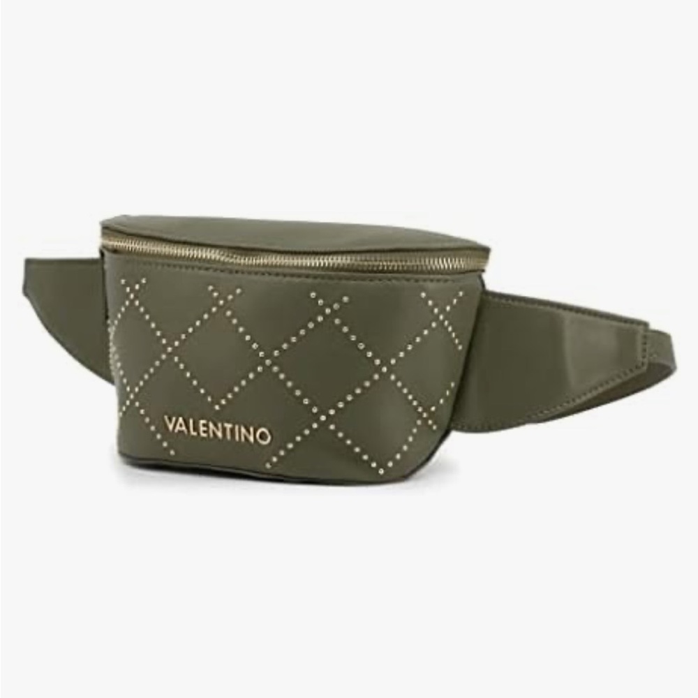 Valentino Khaki Quilted Belt Bag